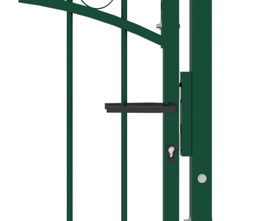 Žoga Vārti Ar Pīķiem Augšpusē, 100X125 Cm, Zaļš Tērauds Vidaxl