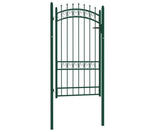 vidaXL žoga vārti ar pīķiem augšpusē, 100x175 cm, zaļš tērauds