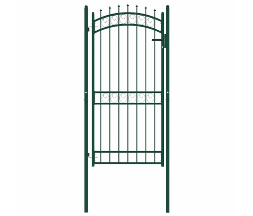 Žoga Vārti Ar Pīķiem Augšpusē, 100X200 Cm, Zaļš Tērauds Vidaxl
