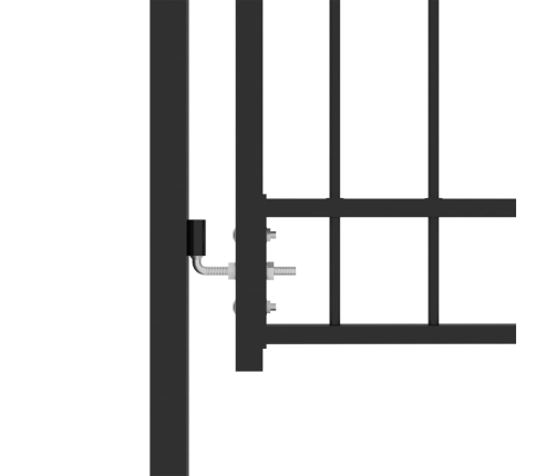 vidaXL žoga vārti ar pīķiem augšpusē, 100x100 cm, melns tērauds