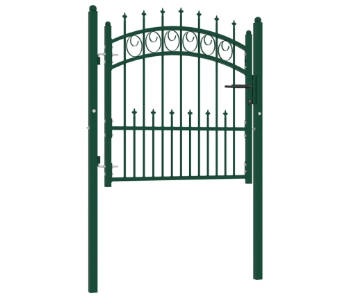 Žoga Vārti Ar Pīķiem Augšpusē, 100X100 Cm, Zaļš Tērauds Vidaxl