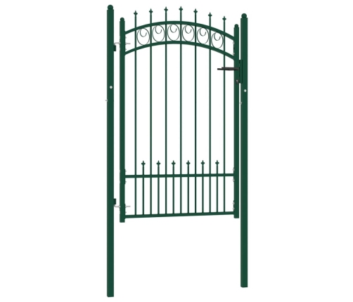 vidaXL žoga vārti ar pīķiem augšpusē, 100x150 cm, zaļš tērauds