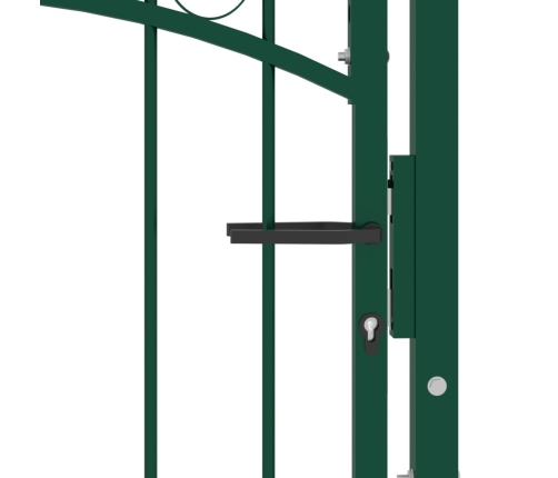 vidaXL žoga vārti ar pīķiem augšpusē, 100x150 cm, zaļš tērauds