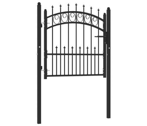 vidaXL žoga vārti ar pīķiem augšpusē, 100x100 cm, melns tērauds