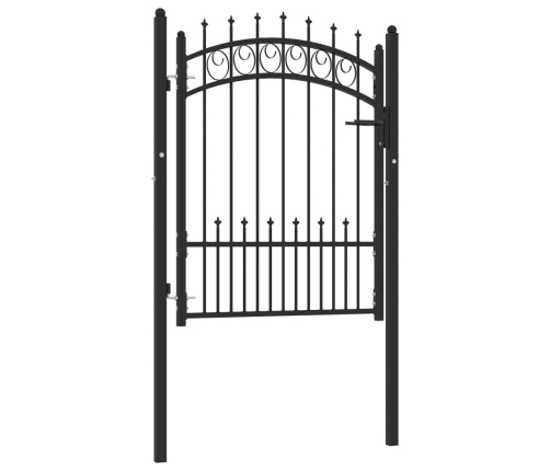 vidaXL žoga vārti ar pīķiem augšpusē, 100x125 cm, melns tērauds