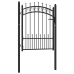 vidaXL žoga vārti ar pīķiem augšpusē, 100x125 cm, melns tērauds