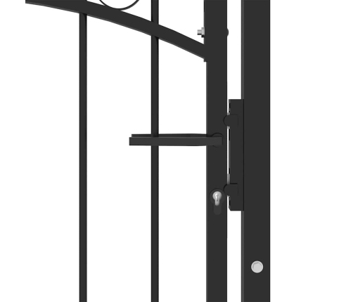 Žoga Vārti Ar Slēdzeni Melna 100 X 200 Cm Pulverkrāsots Tērauds Vidaxl