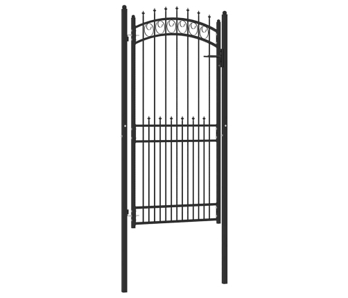 Žoga Vārti Ar Slēdzeni Melna 100 X 200 Cm Pulverkrāsots Tērauds Vidaxl