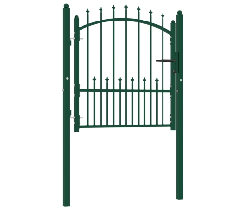 vidaXL žoga vārti ar pīķiem augšpusē, 100x100 cm, zaļš tērauds