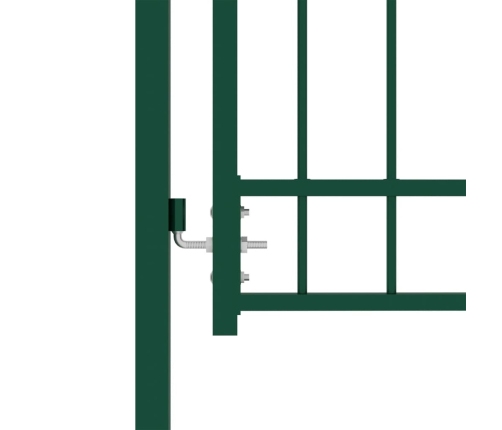 vidaXL žoga vārti ar pīķiem augšpusē, 100x100 cm, zaļš tērauds