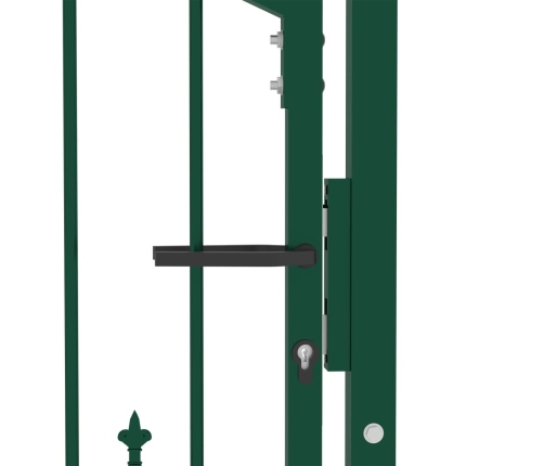 vidaXL žoga vārti ar pīķiem augšpusē, 100x100 cm, zaļš tērauds