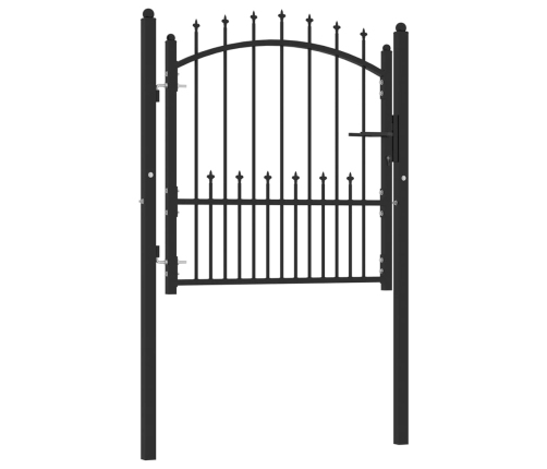 vidaXL žoga vārti ar pīķiem augšpusē, 100x100 cm, melns tērauds