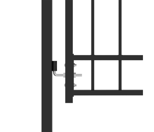 vidaXL žoga vārti ar pīķiem augšpusē, 100x100 cm, melns tērauds