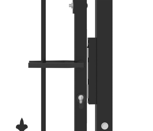 vidaXL žoga vārti ar pīķiem augšpusē, 100x100 cm, melns tērauds