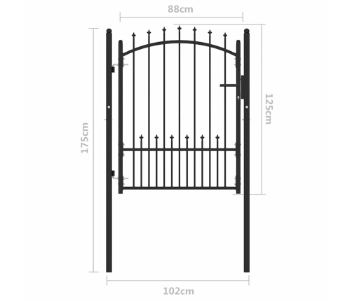 Žoga Vārti Ar Slēdzeni Melna 100 X 125 Cm Pulverkrāsots Tērauds Vidaxl