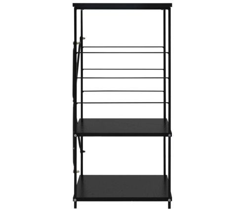 vidaXL virtuves plaukts, melns, 60x39,6x79,5 cm, inženierijas koks