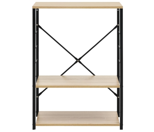 vidaXL virtuves plaukts, melns un ozolkoka krāsā, 60x39,6x79,5 cm