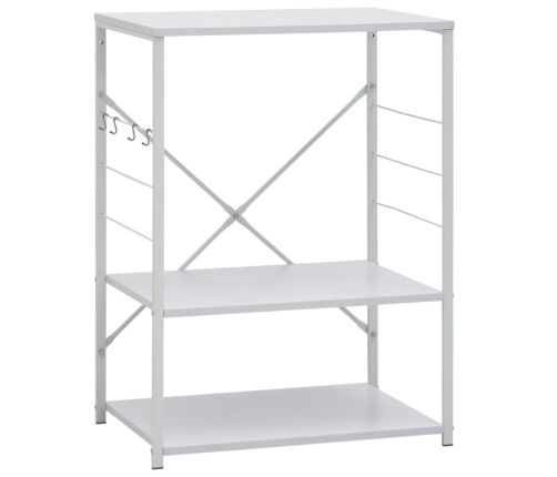 vidaXL virtuves plaukts, balts, 60x39,6x79,5 cm, inženierijas koks