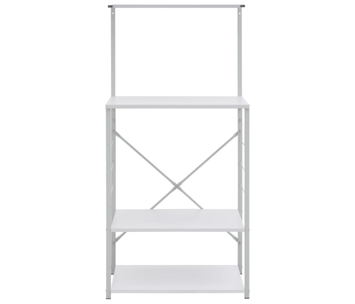 vidaXL virtuves plaukts, balts, 60x39,6x123 cm, inženierijas koks