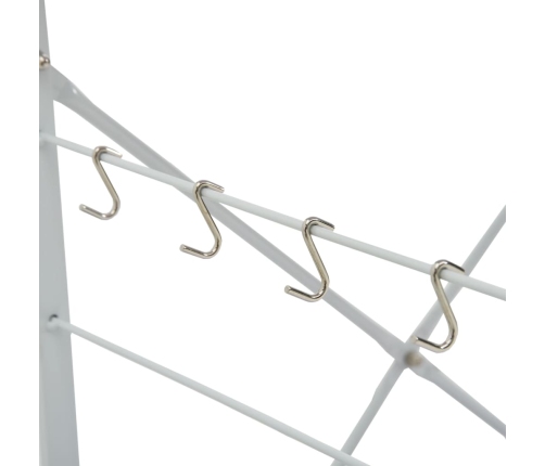 vidaXL virtuves plaukts, balts, 60x39,6x123 cm, inženierijas koks