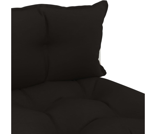 Vidējais Dārza Palešu Dīvāns Ar Melniem Matračiem, Koks Vidaxl