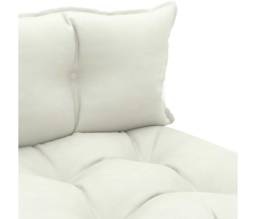 Vidējais Dārza Palešu Dīvāns Ar Bēšiem Matračiem, Koks Vidaxl