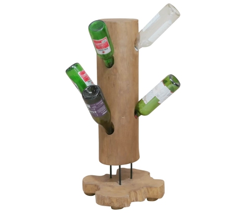 vidaXL vīna pudeļu plaukts 8 pudelēm, 40x30x80 cm, masīvs tīkkoks