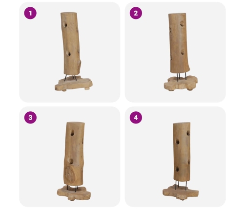 vidaXL vīna pudeļu plaukts 8 pudelēm, 40x30x80 cm, masīvs tīkkoks