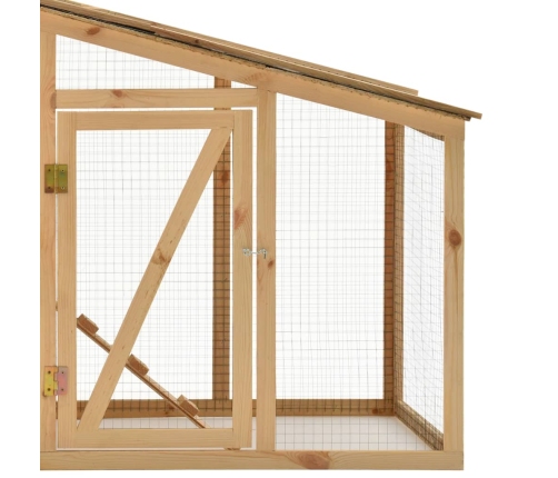 vidaXL vistu būris, 178x67x92 cm, priedes masīvkoks