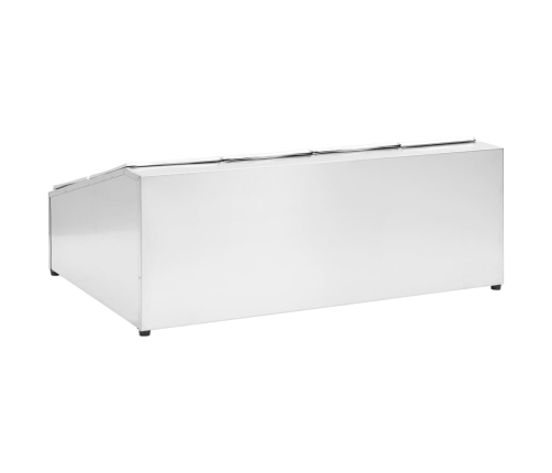 vidaXL Gastronorm trauki ar turēju, 8 gab., GN 1/6, nerūsējošs tērauds