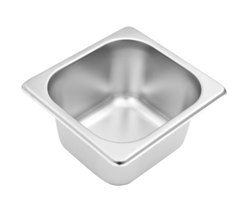 vidaXL Gastronorm trauki ar turēju, 8 gab., GN 1/6, nerūsējošs tērauds