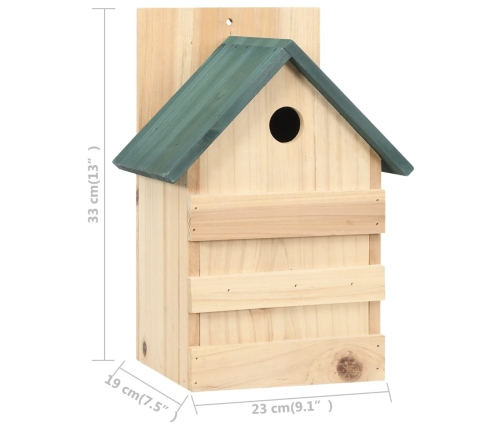 vidaXL putnu būrīši, 4 gab., 23x19x33 cm, egles koks