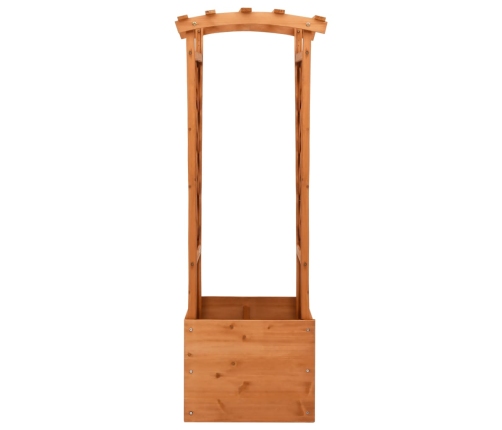 vidaXL vīteņaugu režģis ar kasti un arku, 49x39x130 cm, egles koks