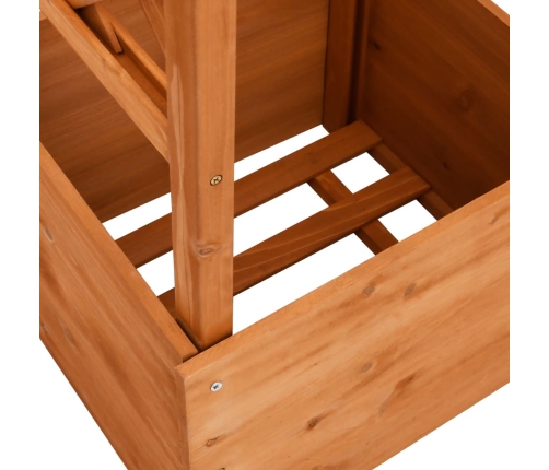 vidaXL vīteņaugu režģis ar kasti un arku, 49x39x130 cm, egles koks