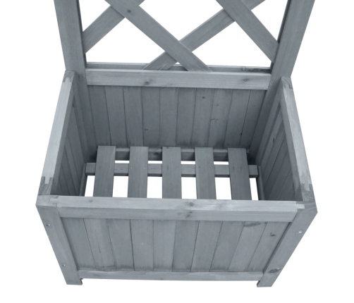 vidaXL vīteņaugu režģis ar kasti, 40x30x135 cm, egles masīvkoks