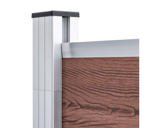 Dārza Žogs, 1 Kvadrāta, 1 Slīps Panelis, 273X186 Cm, Brūns Wpc Vidaxl