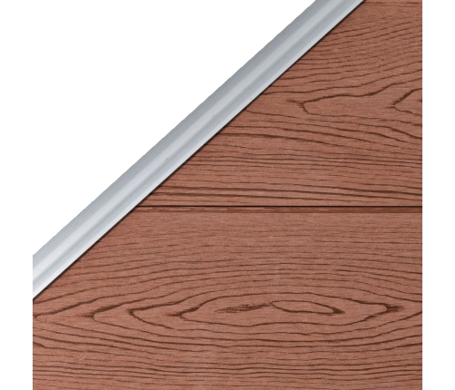 Dārza Žogs, 1 Kvadrāta, 1 Slīps Panelis, 273X186 Cm, Brūns Wpc Vidaxl