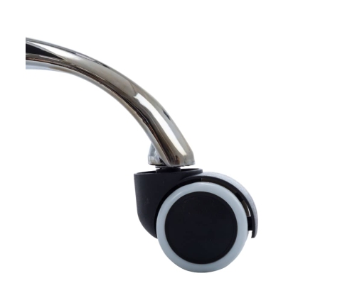 vidaXL biroja krēsls, melna mākslīgā āda