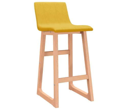 vidaXL bāra krēsli, 2 gab., sinepju dzeltens audums