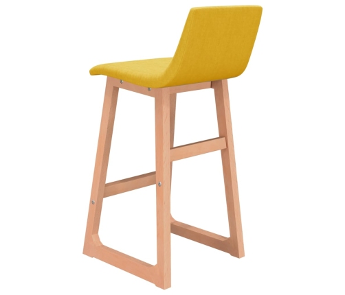 vidaXL bāra krēsli, 2 gab., sinepju dzeltens audums