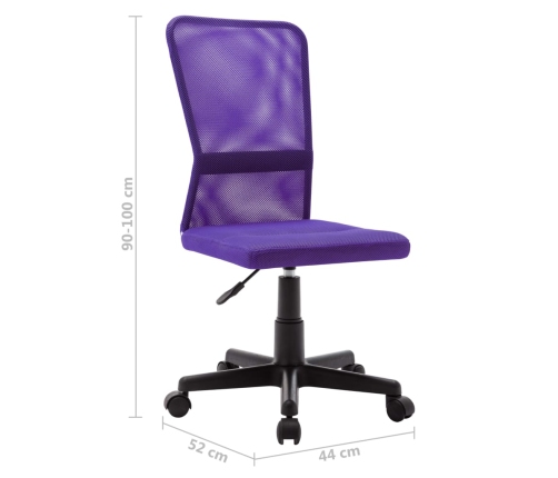 vidaXL biroja krēsls, 44x52x100 cm, violets tīklveida audums