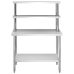 vidaXL virtuves darba galds ar plauktu, 120x60x150 cm, tērauds