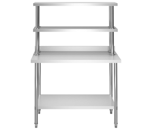 vidaXL virtuves darba galds, 120x60x150 cm, nerūsējošs tērauds