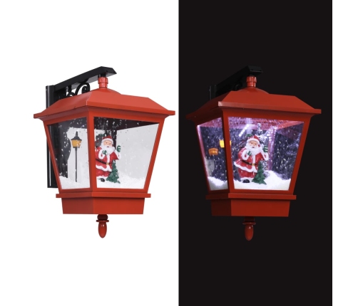 vidaXL Ziemassvētku sienas lampa ar LED, sarkana, 40x27x45 cm