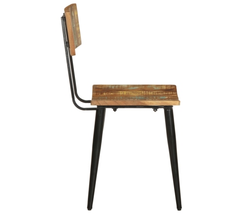 vidaXL virtuves krēsli, 2 gab., pārstrādāts masīvkoks