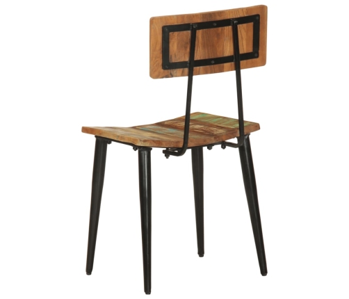 vidaXL virtuves krēsli, 2 gab., pārstrādāts masīvkoks