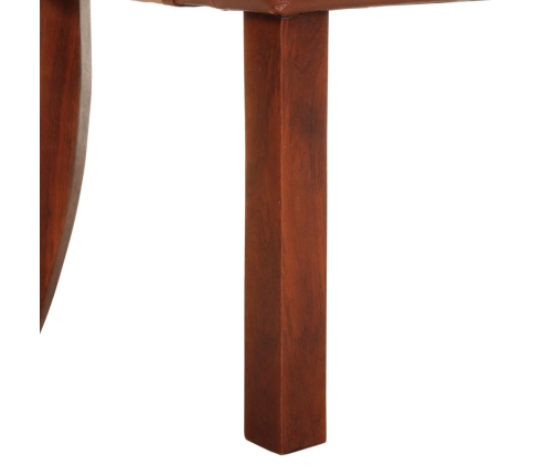 vidaXL virtuves krēsli, 2 gab., brūna dabīgā kazas āda