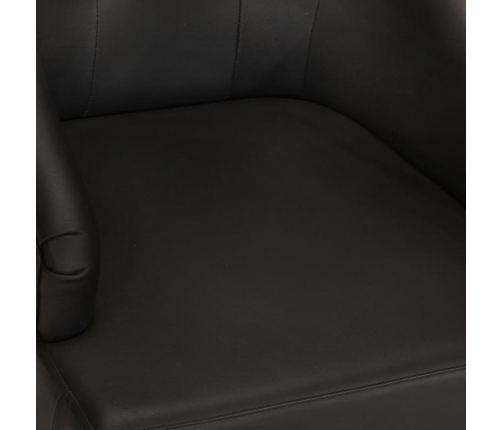 vidaXL virtuves krēsli, 2 gab., melna dabīgā kazas āda