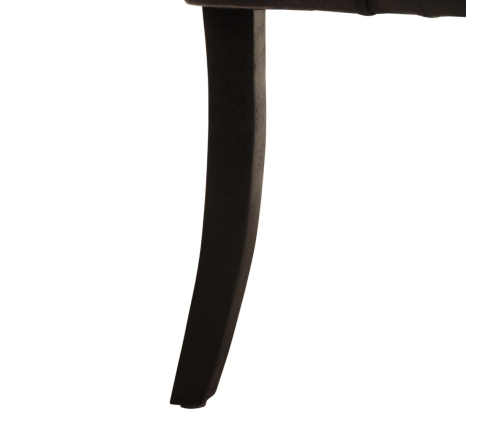 vidaXL virtuves krēsli, 2 gab., melna dabīgā kazas āda