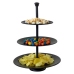 Excellent Houseware servēšanas statīvs, 3 stāvi, 36,5 cm, matēti melns